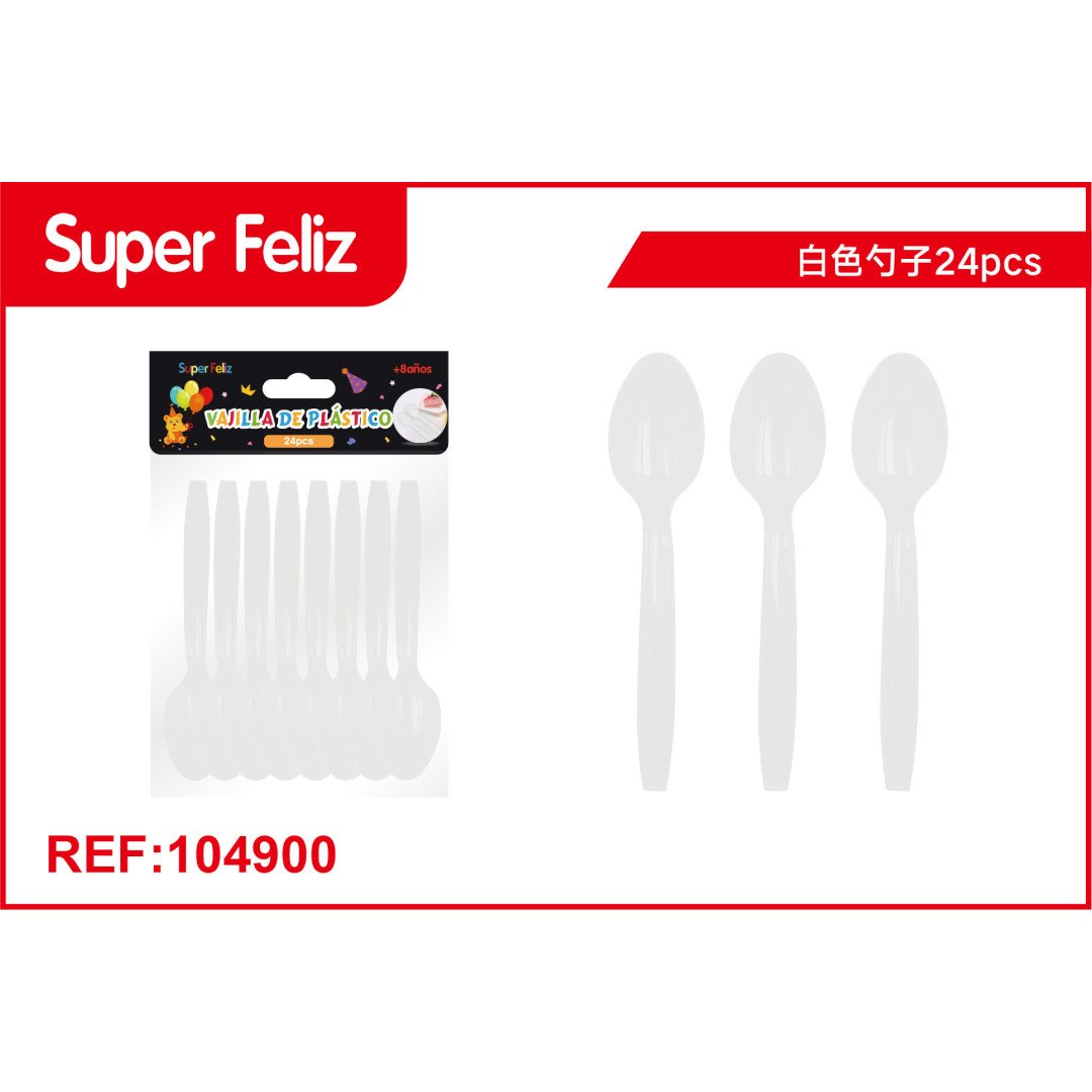 Cuchara blanco 24pcs