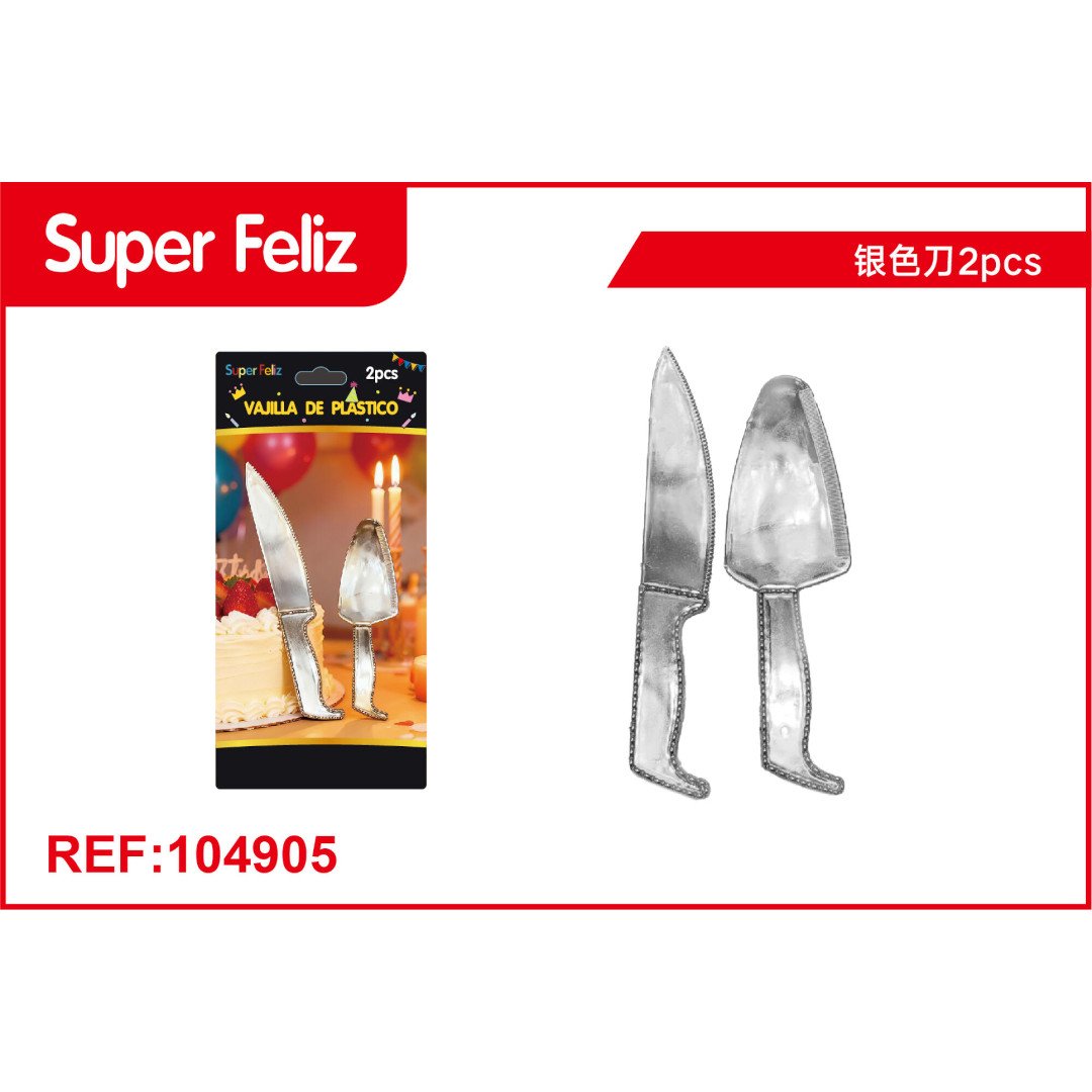 Cuchillo 2pcs plateado