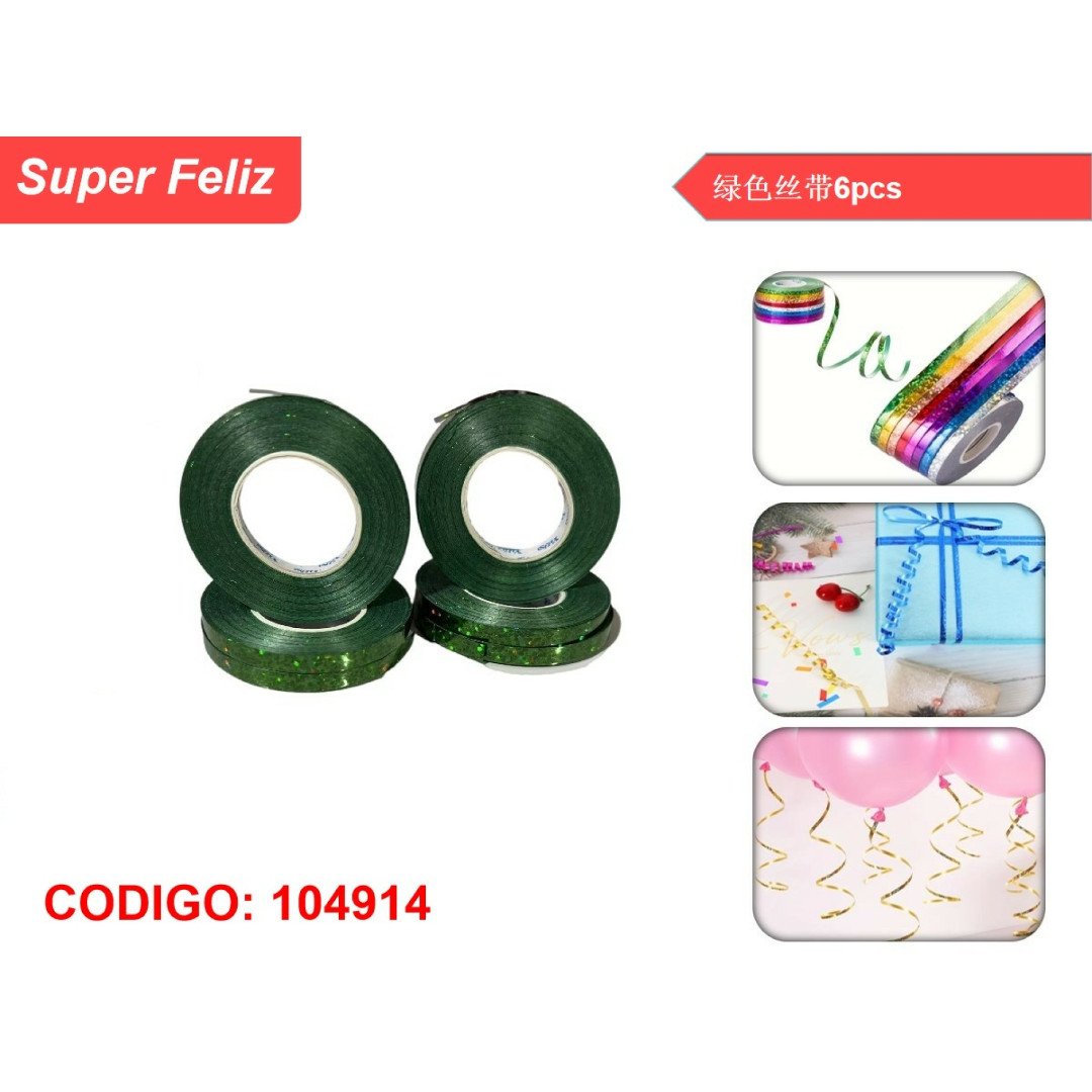 Cinta verde 6pcs