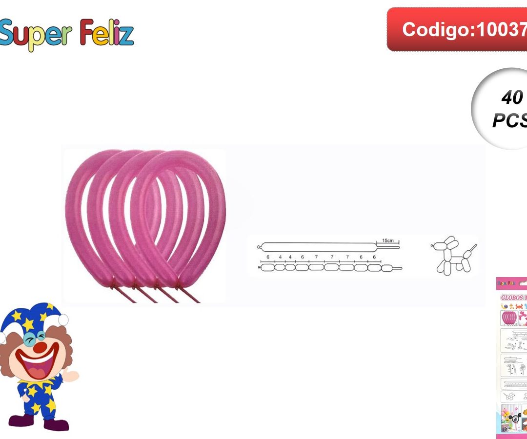 Globos 260 largos 40 unidades